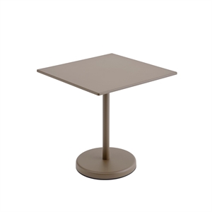 Muuto Linear Stalen Café- en Tuintafel 73x70 cm Taupe