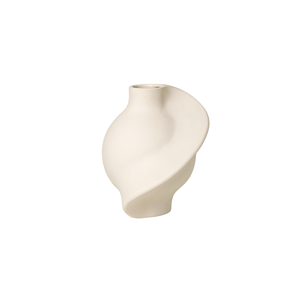 Louise Roe Keramische Pirout 01 Vaas Geschuurd Ruw Wit