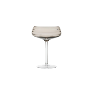 Louise Roe Champagne Coupe Triple Cut Champagneglas Set van 4 Rook
