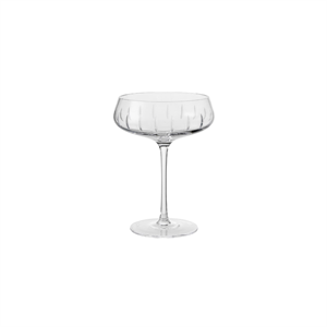 Louise Roe Champagne Coupe Single Cut Champagneglas Set van 4 Helder