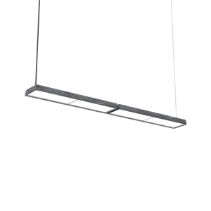 Louis Poulsen LP Slim Hanglamp Double 3000K & Dali Dark Raw Aluminium