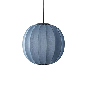 Met de Made By Hand Knit-Wit Ronde Hanglamp Ø60 Blauw Steen LED