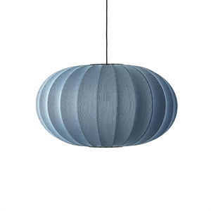 Met de Made By Hand Knit-Wit Ovale Hanglamp Ø76 Hanglamp Blauw Steen