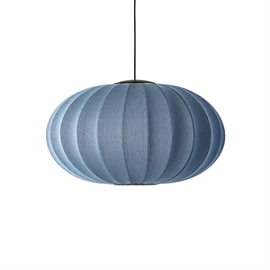 Met de Made By Hand Ovale Hanglamp Ø76 Blauw Steen LED