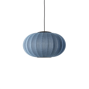 Met de Made By Hand Ovale Hanglamp Ø57 Blauw Steen LED