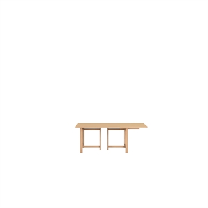 MOEBE Rechthoekige Eettafel 160x90 Met 1 Uitschuifbaar Muted Peach