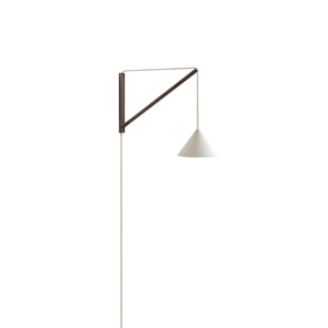 MOEBE Hangende Wandlamp Gerookt Eiken/ Wit