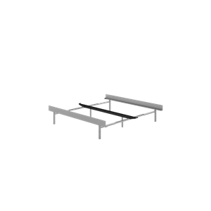 Moebe Bed Bedframe 90-180 cm met Hoge Poten Roestvrij Staal