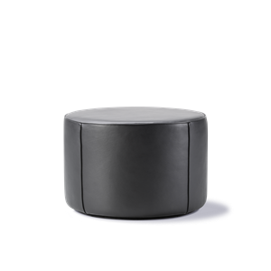 Fredericia Furniture Mono Puf Ø55 Omni Zwart 301 Leder