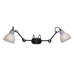 Lampe Gras N204 Dubbele Badkamer Wandlamp Zwart/ Polycarbonaat – DCWéditions
