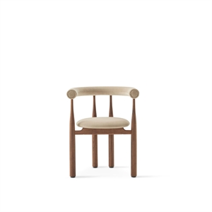 New Works Bukowski eetkamerstoel Walnoot/Megan 26 Beige