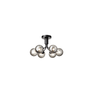 Nuura Apiales 6 Plafondlamp Satijn Zwart/ Optisch Rook