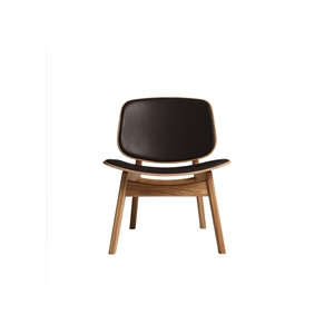 Ro Collection Pandora Fauteuil Gestoffeerd Geolied Eikenhout/Donkerbruin Leer