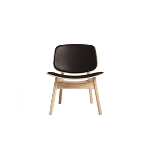 Ro Collectie Pandora Fauteuil Gestoffeerd Zeepbehandeld Eiken/Donkerbruin Leer