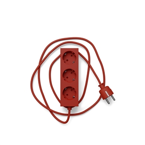 Pedestal Power Bar Stekkerdoos 500 cm Brandend Rood