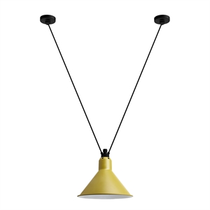 Lampe Gras N323 L Conische Hanglamp Zwart/ Geel