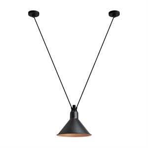 Lampe Gras N323 L Conische Hanglamp Zwart/ Koper