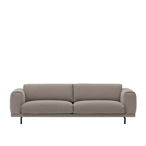 Muuto Rest 3-zitsbank Haard 6/ Zwart