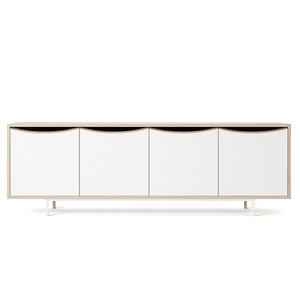 Decotique Zand TV-bank Wit/ Eiken