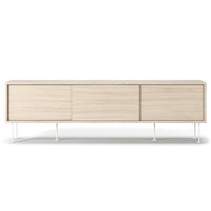 Decotique Vogue TV-bank met Poten 180 Wit Gepigmenteerd Eiken/ Wit