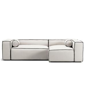 Decotique Grand Hue 3-zitsbank Divan rechts Steam/ Wit/Grafietgrijs