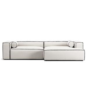 Decotique Grand Hue 3-zitsbank Chaise Longue rechts Steam/ Wit/ Grafietgrijs