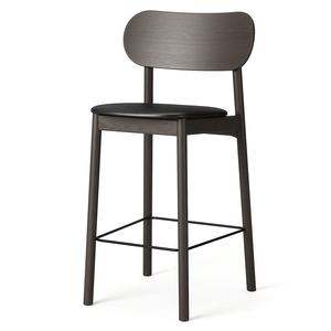 Decotique Elephant barkruk donker eiken/ Zwart leer