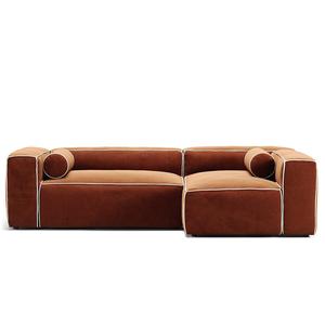Decotique Grand Hue 3-zitsbank Divan rechts Moonwhite/ Koperen
