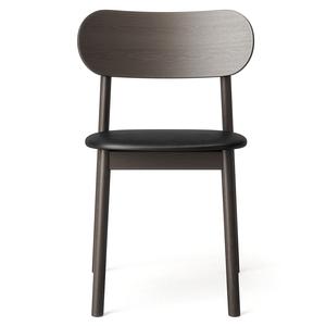 Decotique Elephant eetkamerstoel donker eiken/zwart leer