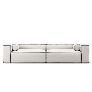 Decotique Grand Hue 4-zitsbank Stoom/ Wit/Grafietgrijs