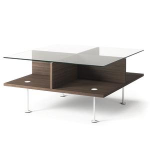 Decotique Vogue salontafel 70x70 donker eiken/wit
