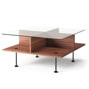 Decotique Vogue salontafel 70x70 Walnoot/ Zwart