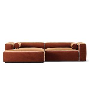 Decotique Grand Hue 3-zitsbank Chaise Longue links Moonwhite/ Koperen