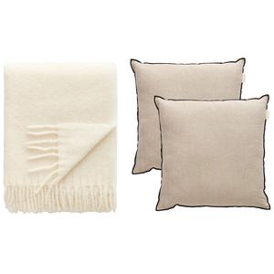 Decotique Cozy Kussen & Plaid Set Beige