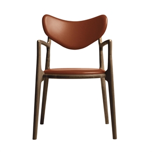 Ro Collection Salon Eetkamerstoel Gestoffeerd Gerookt Eiken/Calvados Leer