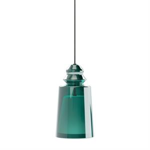 Karman Alibaglass Hanglamp met Klein Turkoois Hanger