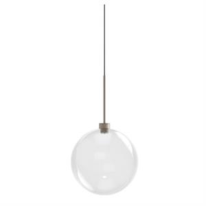 Karman Opium 1 Hanglamp Ø30 Doorzichtig/ Halfglanzend Aluminium
