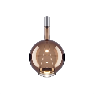 Lodes Sky-Fall Ronde Hanglamp Medium 2700K Glanzend Brons/glas