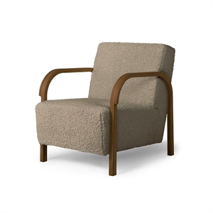 Mazo ARCH Fauteuil Nobilis/Taiga Taupe/Gerookt Eikenhout