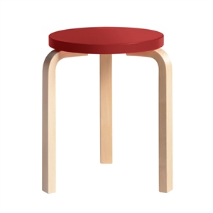 Artek Kruk 60 Kruk Berkenhout/Rood