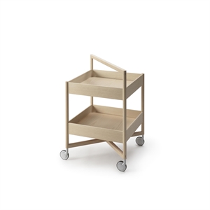 Nikari Taso Dienblad Hoog met Wielen, Essenhout