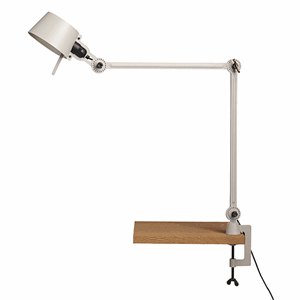 Tonone Bolt Double Arm Table Lamp Grey with clip