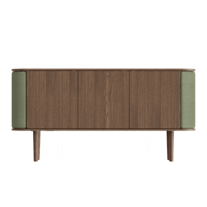 Umage Treasures Kast met 3 Deuren, Donker Eiken/ochtendweiden