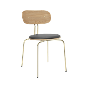 Umage Curious Eetkamerstoel Eiken/ Messing/Antraciet