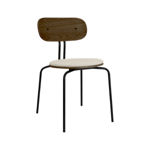 Umage Curious Eetkamerstoel Gerookt eiken/Zwart/ Wit Zand