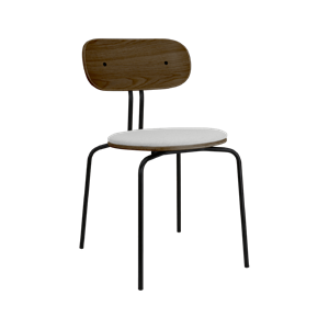 Umage Curious Eetkamerstoel Gerookt Eiken/ Zwart/sterling