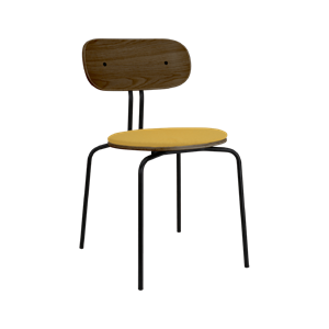Umage Curious Eetkamerstoel Gerookt eiken/Zwart/ Curry Zon