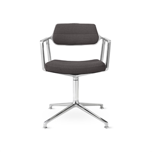 Vipp 453 Draaistoel Speciale Editie met Vloerglijders Tide/Donkerbruin 