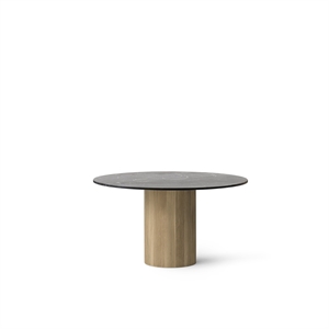 Vipp 494 Cabin Ronde Tafel Ø130 Zwart Marmer/Licht Eiken