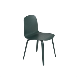 Muuto Visu Eettafel Chair m. Wood Lampenvoet Dark Groen
